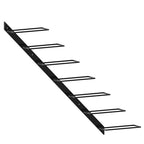 Wand-Weinregal für 7 Flaschen Schwarz Metall