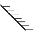 Wand-Weinregal für 7 Flaschen Schwarz Metall