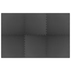 Bodenmatten 6 Stk. 2,16 m² EVA-Schaumstoff Schwarz