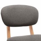Barhocker 2 Stk. Hellgrau Stoff