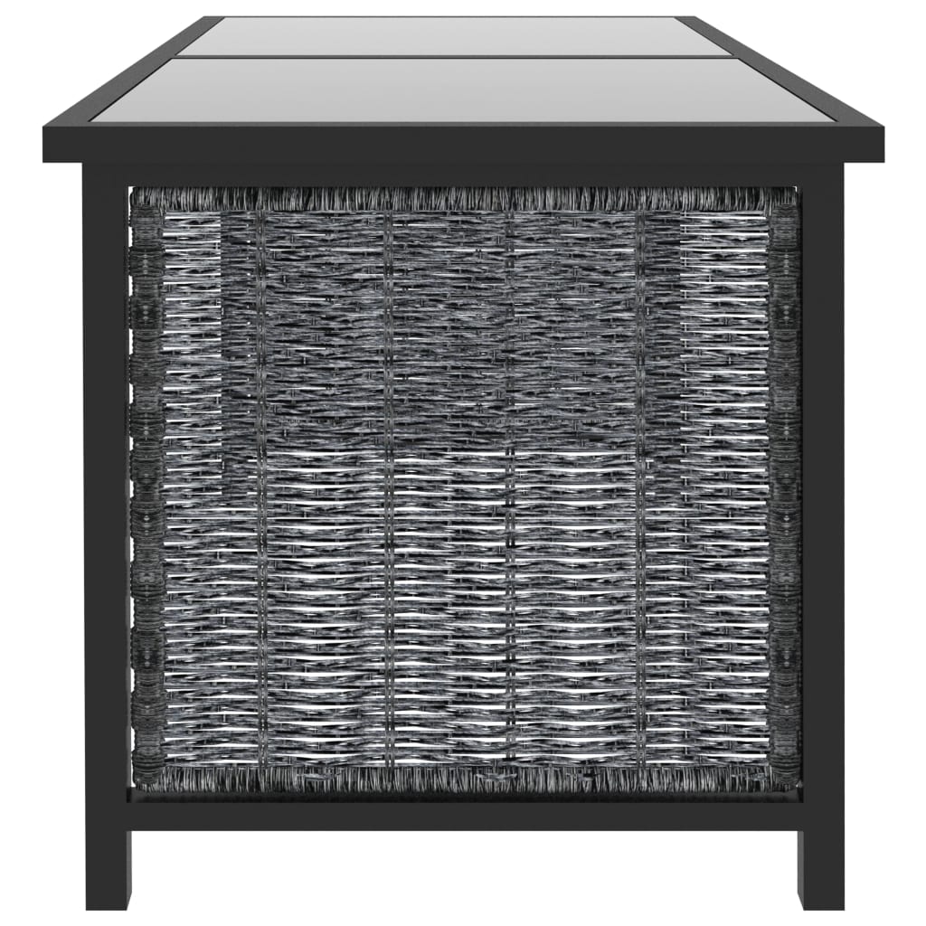 8-tlg. Garten-Lounge-Set mit Auflagen Poly Rattan Anthrazit