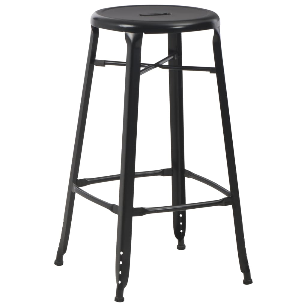 Barhocker 6 Stk. Schwarz Stahl