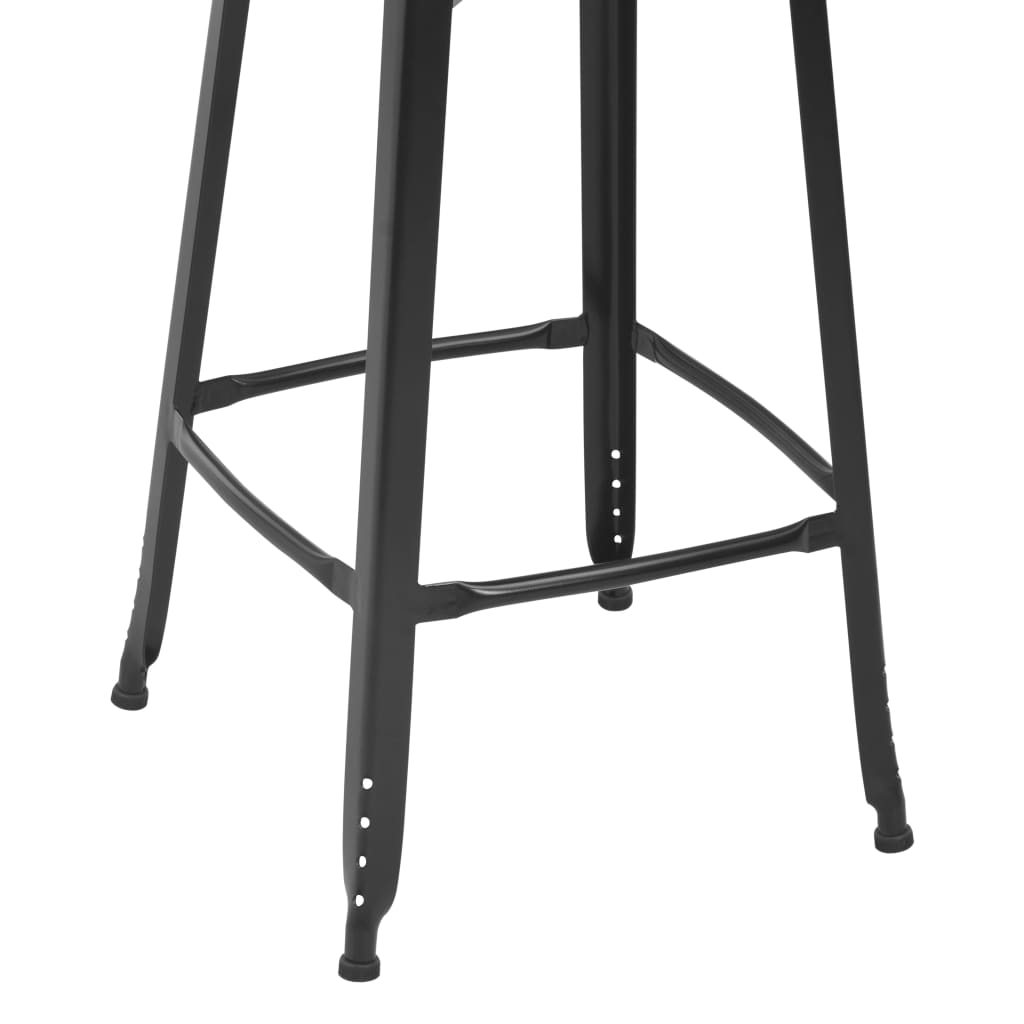 Barhocker 6 Stk. Schwarz Stahl