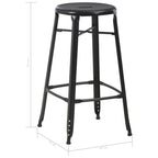 Barhocker 6 Stk. Schwarz Stahl