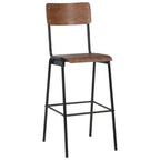 Barhocker 4 Stk. Massives Sperrholz Stahl