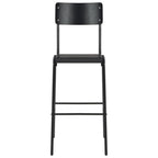 Barhocker 6 Stk. Schwarz Massives Sperrholz Stahl