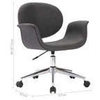 Drehbare Esszimmerstühle 4 Stk. Grau Stoff