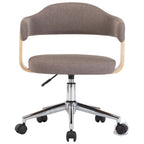 Drehbare Esszimmerstühle 6 Stk. Taupe Bugholz und Stoff