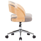 Drehbare Esszimmerstühle 4 Stk. Taupe Bugholz und Stoff
