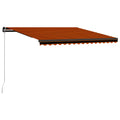 Einziehbare Markise Handbetrieben 450 x 300 cm Orange und Braun