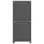 Würfelregal mit 4 Boxen Grau 69x30x72,5 cm Stoff