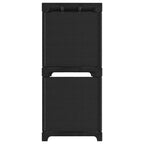 Würfelregal mit 5 Fächern Schwarz 103x30x72,5 cm Stoff