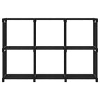 Würfel-Regal 6 Fächer Schwarz 103x30x72,5 cm Stoff