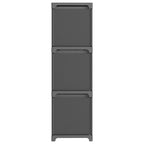 Würfelregal mit 9 Boxen Grau 103x30x107,5 cm Stoff