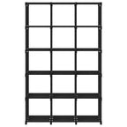 Würfelregal mit 15 Fächern Schwarz 103x30x175,5 cm Stoff