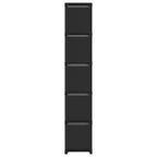 Würfel-Regal mit Boxen 15 Fächer Schwarz 103x30x175,5 cm Stoff