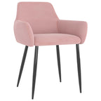 Esszimmerstühle 2 Stk. Rosa Samt