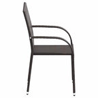 Stapelbare Gartenstühle 4 Stk. Poly Rattan Braun
