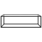 Couchtisch Schwarz mit Hartglas 120x60x35 cm