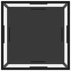 Couchtisch Transparent und Schwarz 60x60x35 cm Hartglas