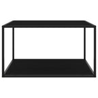 Couchtisch Schwarz mit Schwarzem Glas 90x90x50 cm