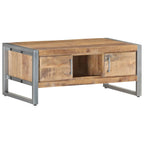 Couchtisch 95x50x40 cm Raues Mangoholz