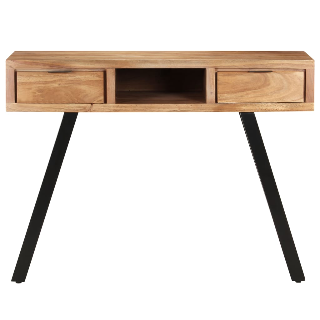 Schreibtisch 107x45x79 cm Massivholz Akazie Lebendige Kanten