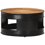 Couchtisch Schwarz 68x68x36 cm Akazie Massivholz