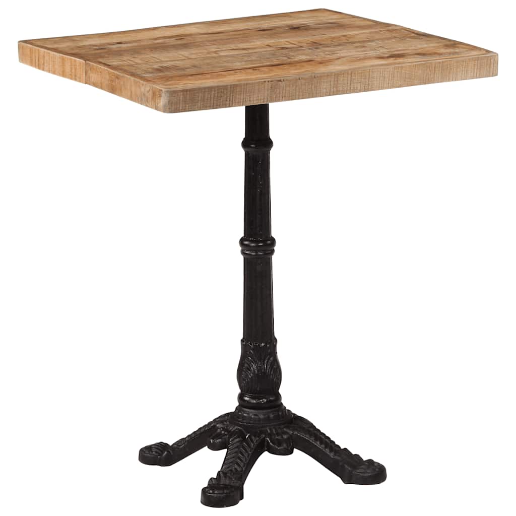 Bistrotisch 60x60x77 cm Raues Mangoholz
