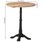Bistrotisch Ø60x76 cm Raues Mangoholz