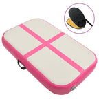 Aufblasbare Gymnastikmatte mit Pumpe 60x100x15 cm PVC Rosa
