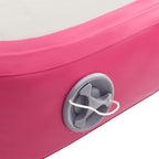 Aufblasbare Gymnastikmatte mit Pumpe 60x100x20 cm PVC Rosa