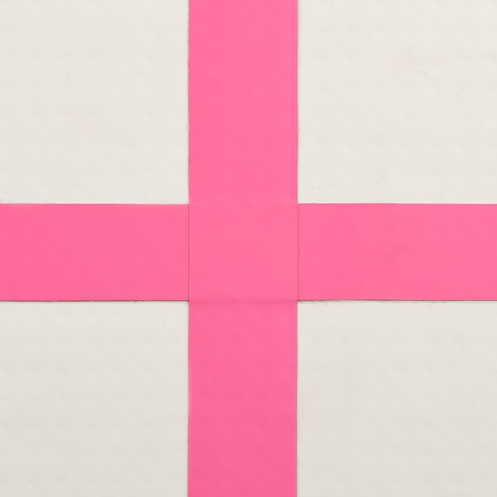 Aufblasbare Gymnastikmatte mit Pumpe 700x100x15 cm PVC Rosa
