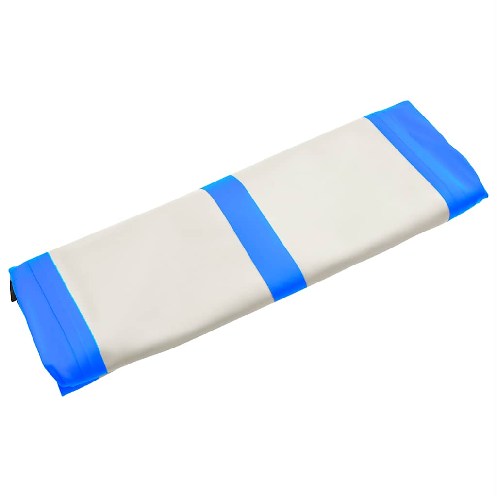 Aufblasbare Gymnastikmatte mit Pumpe 700x100x15 cm PVC Blau