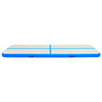 Aufblasbare Gymnastikmatte mit Pumpe 700x100x20 cm PVC Blau