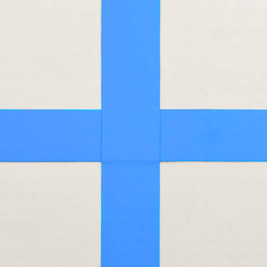 Aufblasbare Gymnastikmatte mit Pumpe 700x100x20 cm PVC Blau
