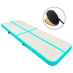 Aufblasbare Gymnastikmatte mit Pumpe 700x100x20 cm PVC Grün