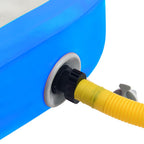Aufblasbare Gymnastikmatte mit Pumpe 800x100x20 cm PVC Blau