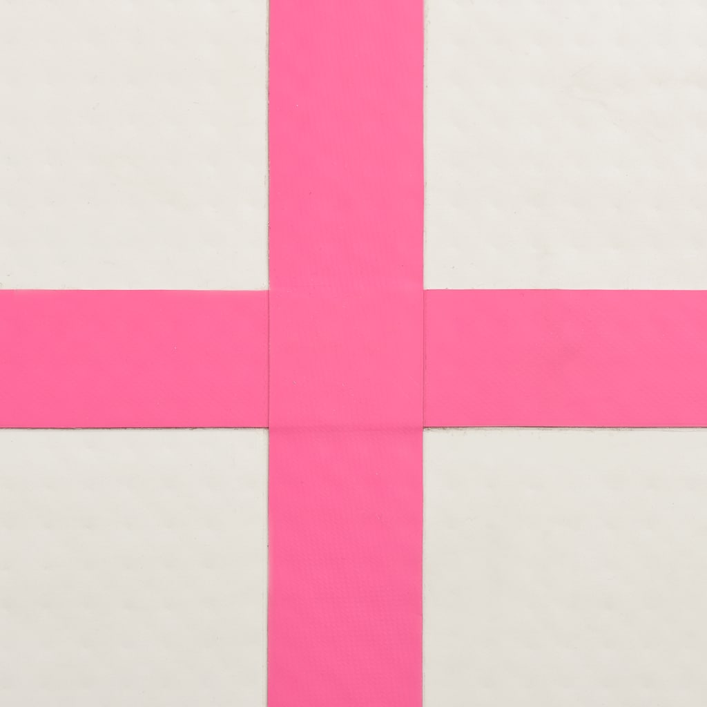 Aufblasbare Gymnastikmatte mit Pumpe 200x200x15 cm PVC Rosa