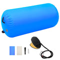 Aufblasbare Gymnastik-Rolle mit Pumpe 120x75 cm PVC Blau