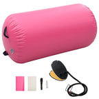 Aufblasbare Gymnastik-Rolle mit Pumpe 120x90 cm PVC Rosa