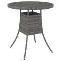 Gartentisch Grau 70x70x73 cm Poly Rattan