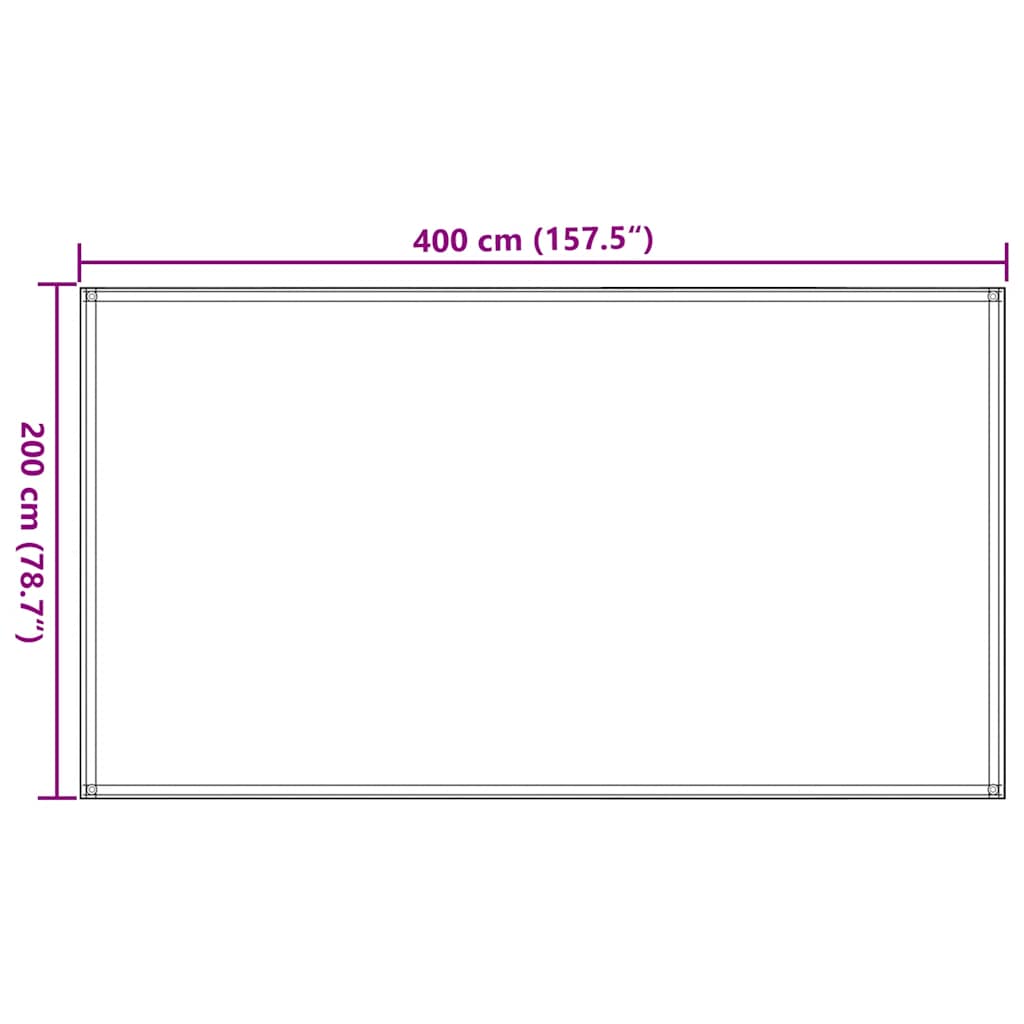 Zeltteppich 200x400 cm Anthrazit
