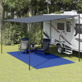 Zeltteppich 200x400 cm Blau HDPE