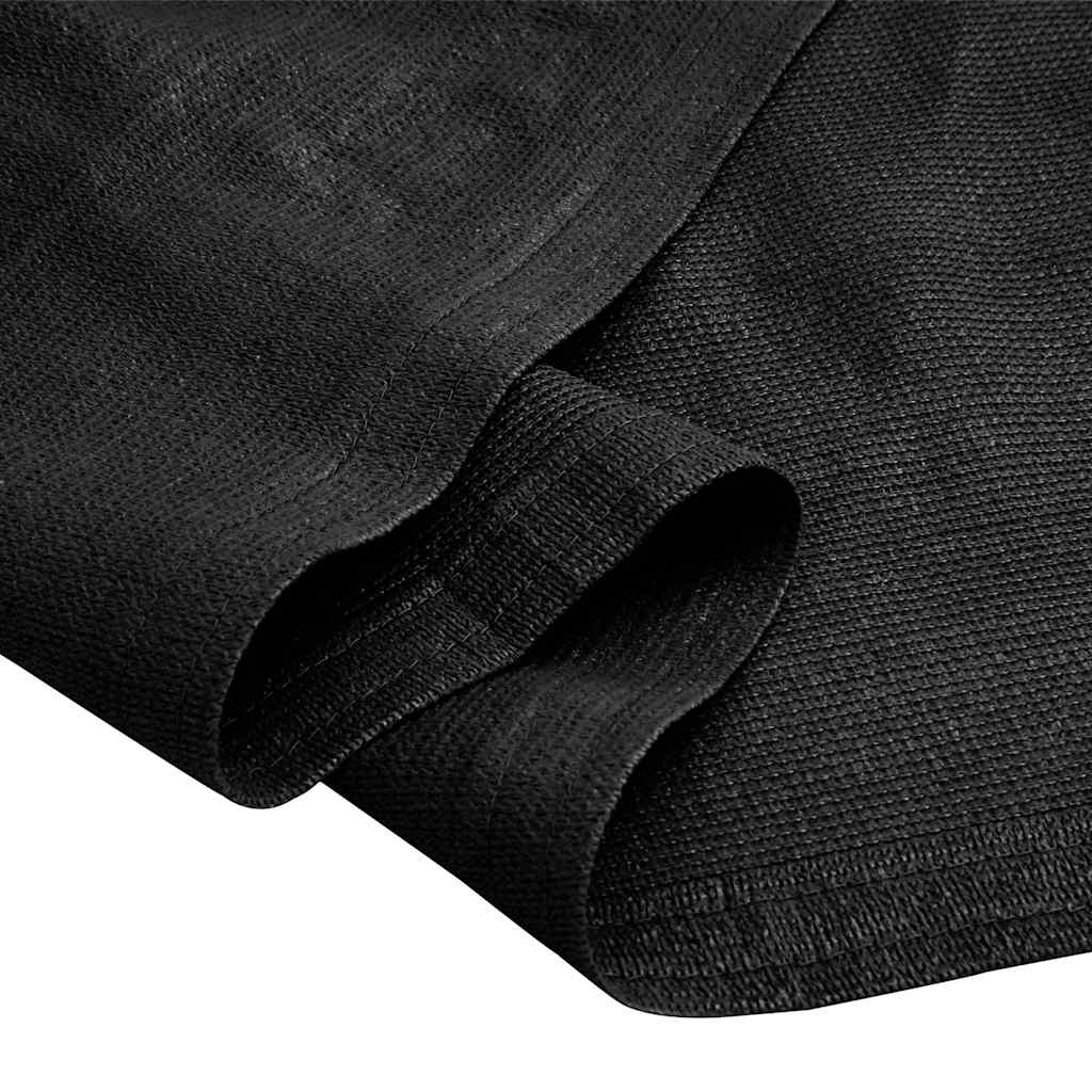 Zeltteppich 400x700 cm Schwarz HDPE
