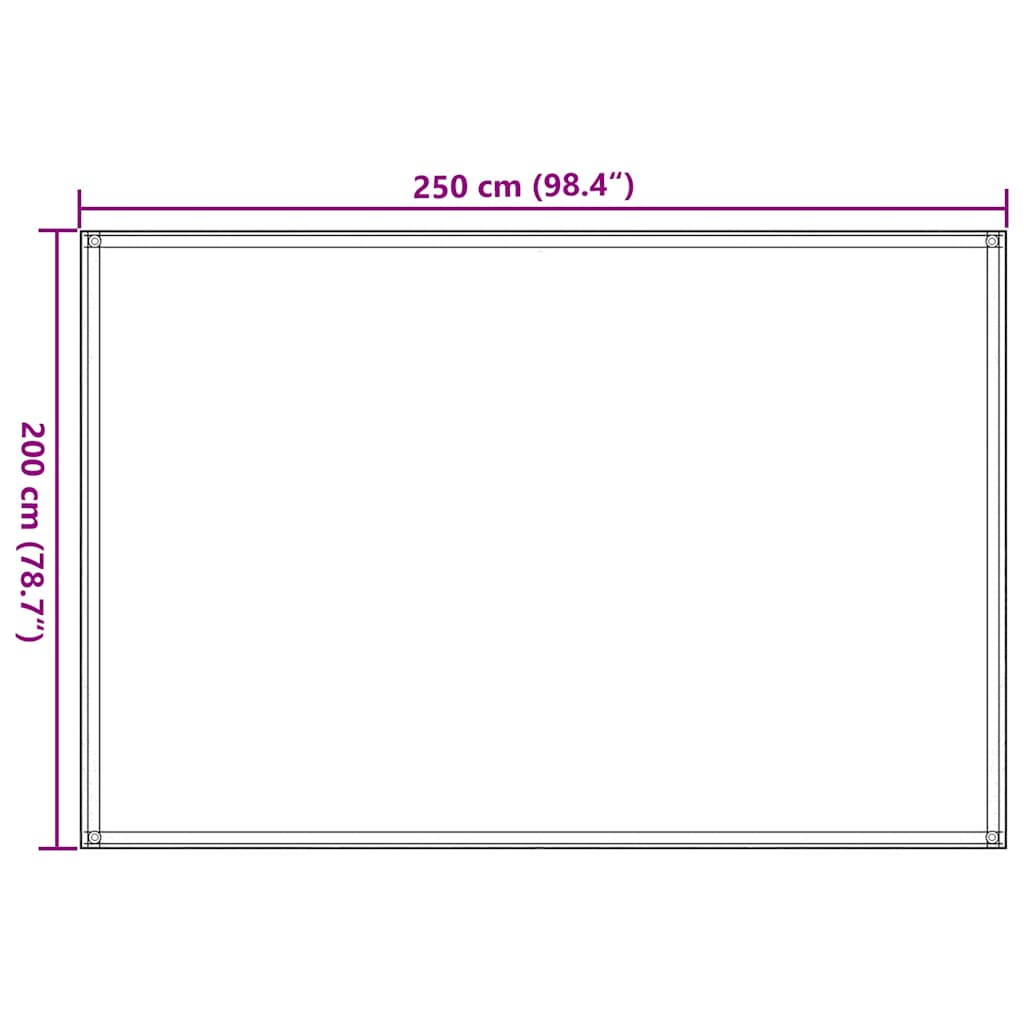 Zeltteppich 250x200 cm Braun