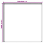 Zeltteppich 250x250 cm Braun
