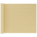 Balkon-Sichtschutz Beige 75x500 cm HDPE