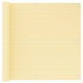 Balkon-Sichtschutz Beige 90x600 cm HDPE