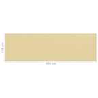 Balkon-Sichtschutz Beige 120x400 cm HDPE